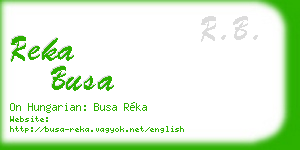 reka busa business card