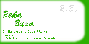 reka busa business card